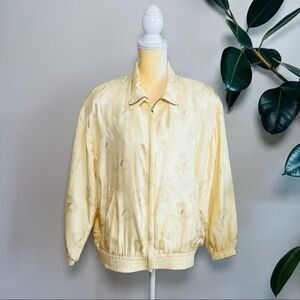 Vintage EVR silk floral bomber jacket